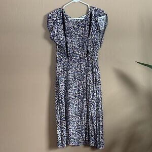 Staccato Purple Floral Midi Dress